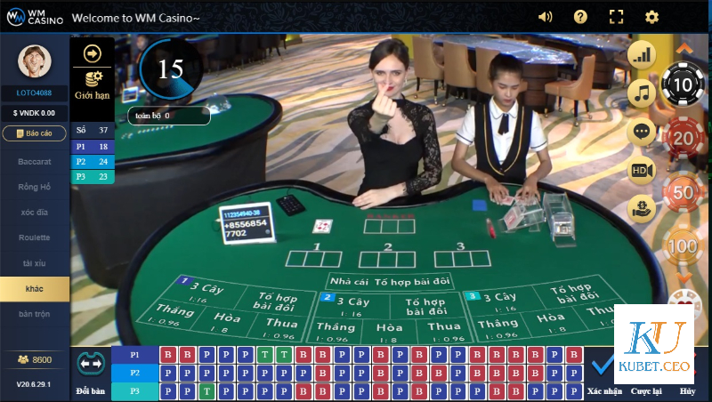 Cách đặt cược bài Ba Tây Kubet